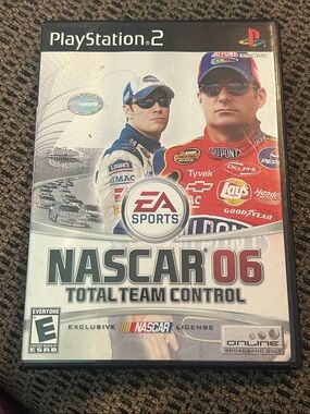 Sony PlayStation 2 NASCAR 06 - White, Red & Blue Cover